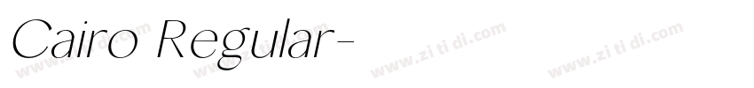 Cairo Regular字体转换